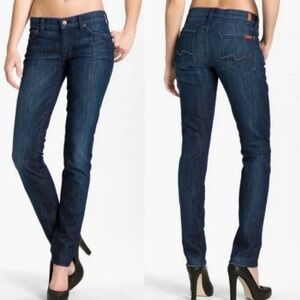 7 for all Mankind Women’s Roxanne straight leg jeans Dark Wash Size 27 Low rise